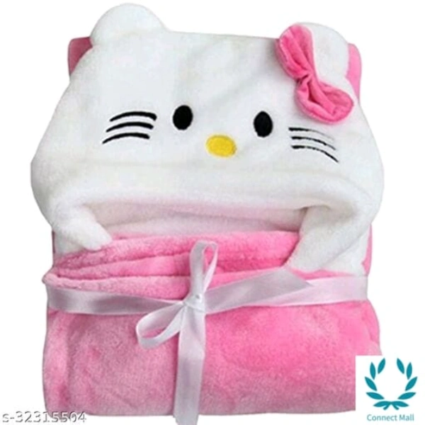Premium Hooded Microfiber Baby Wrapper  for all season Towel IN PINK And BLUE  - Cotton, Pack Of :2, Blue